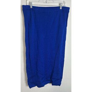 Vintage Anna Rossi Women’s Wool Blend Blue Maxi Skirt Size 12